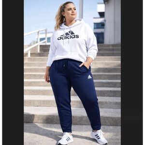 Adidas Aeroready Training Pants Women's 2XL Tapered Navy Blue Stadium Pocket Gym